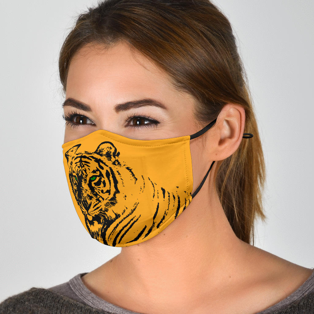 Golden Tiger Face Mask