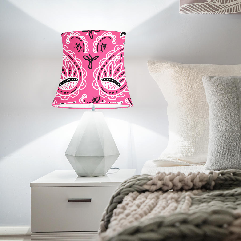 Warm Pink Paisley Drum Lampshade