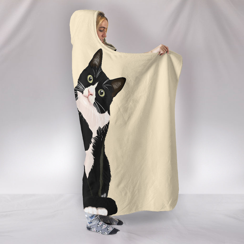 I Love Cats Hooded Blanket for Cat Lovers