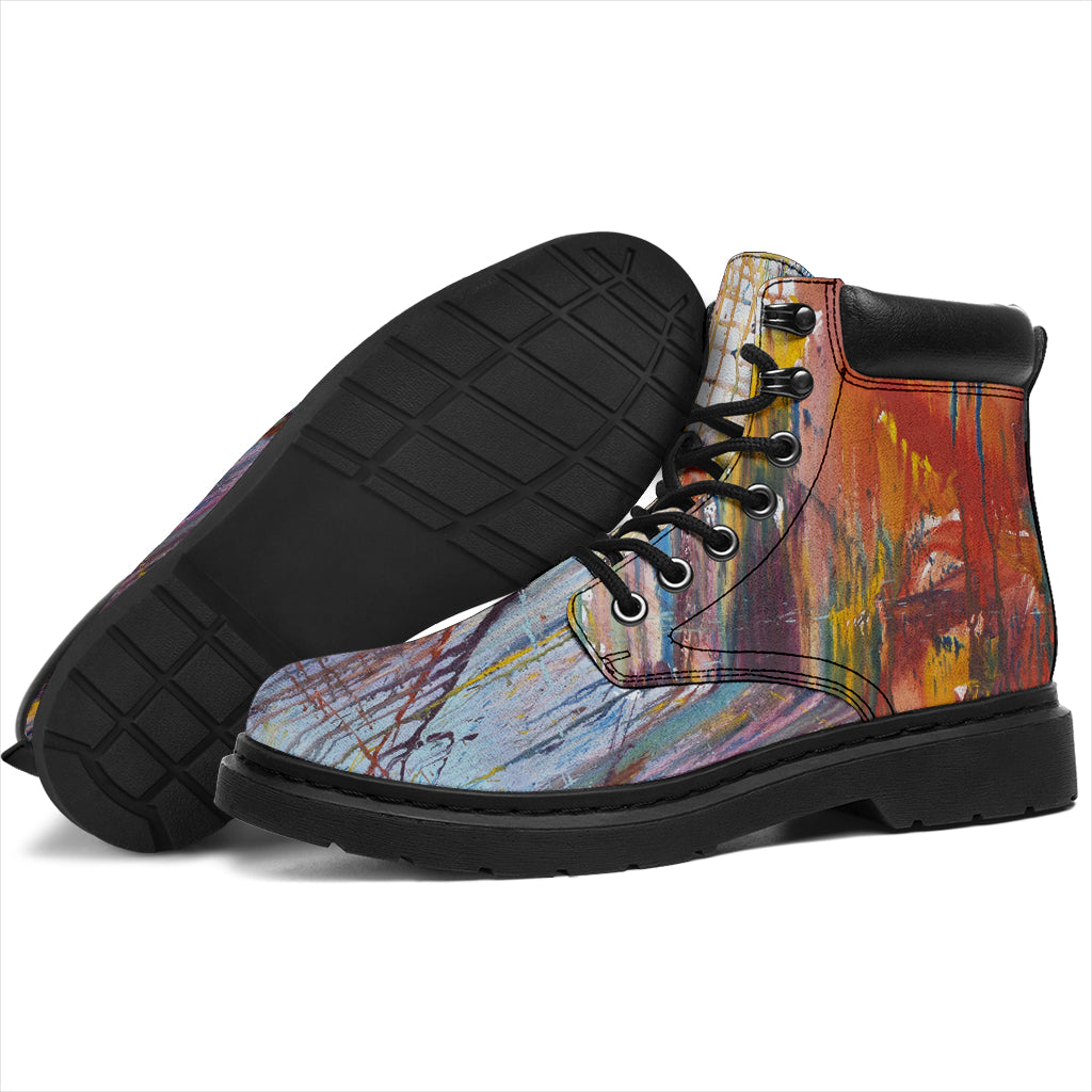 Drizzled All Season Boots from Expressionistic Fine Art Painting