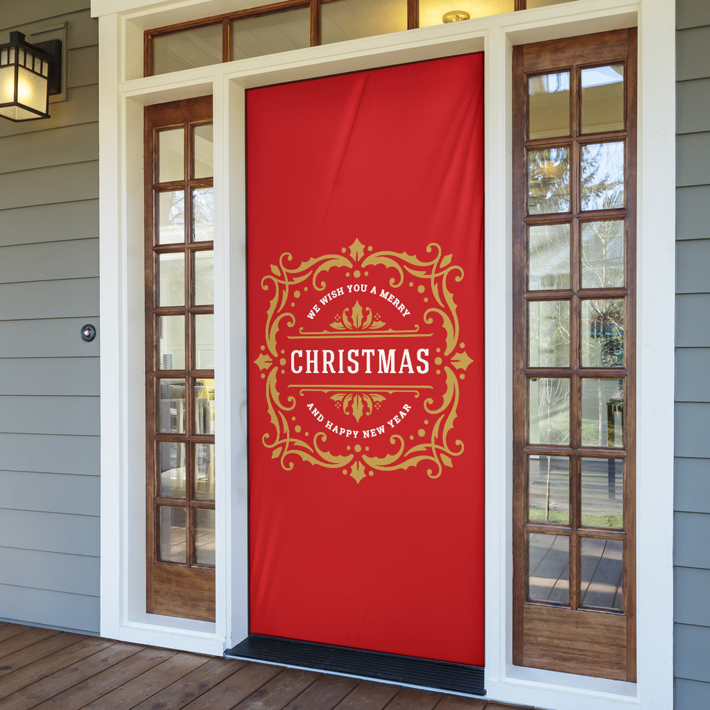 Merry Christmas #3 Red - Christmas Door Sock