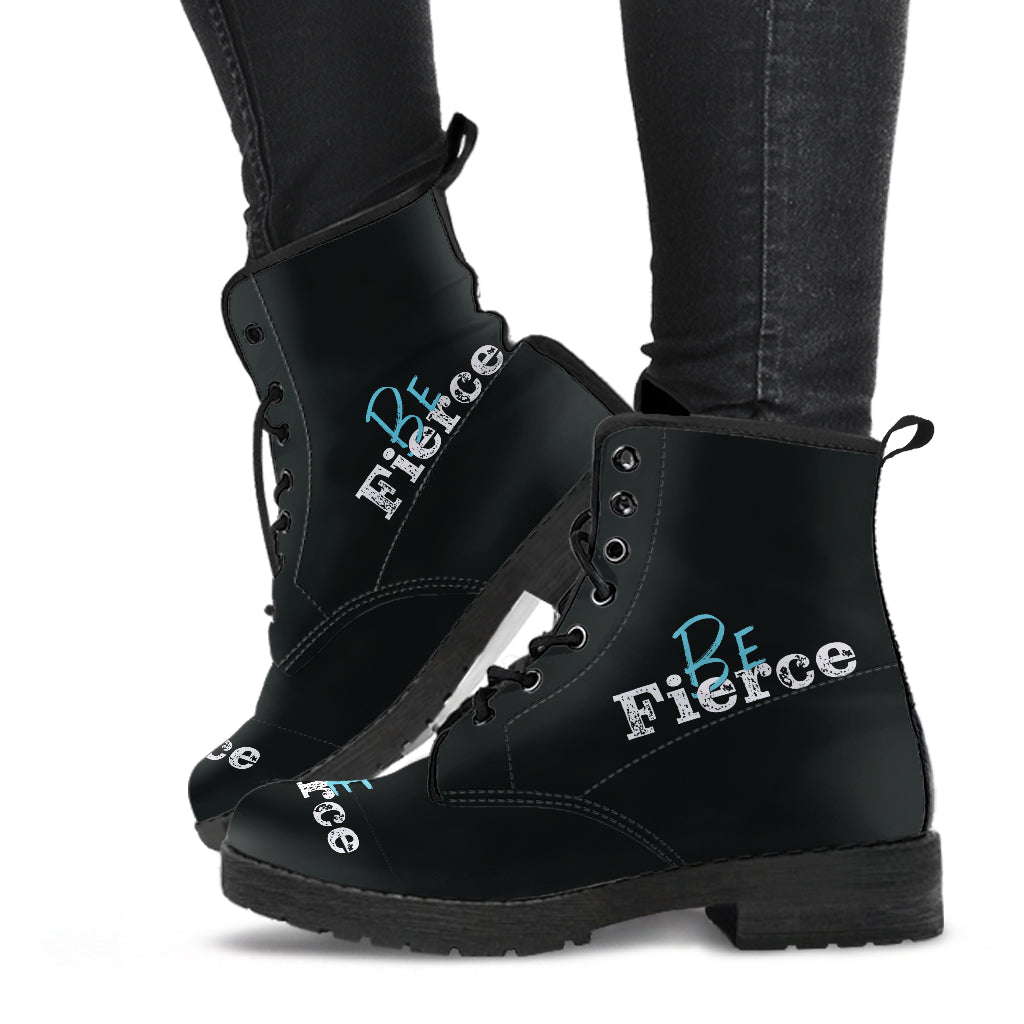 Be Fierce Leather Boots - Black