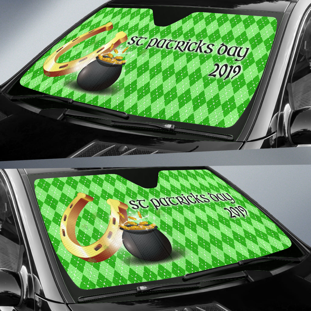 St Patricks Day Auto Sun Shade