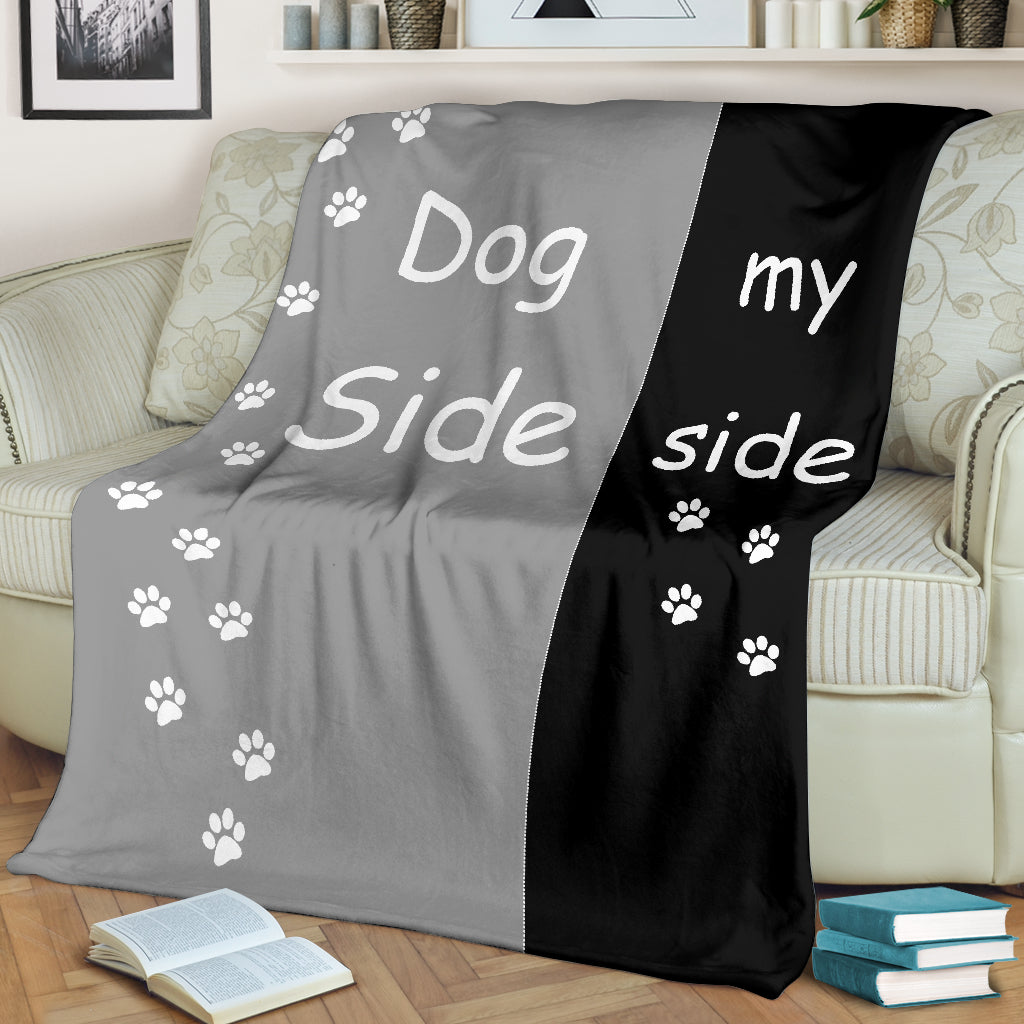 Dog side my side Fleece blanket