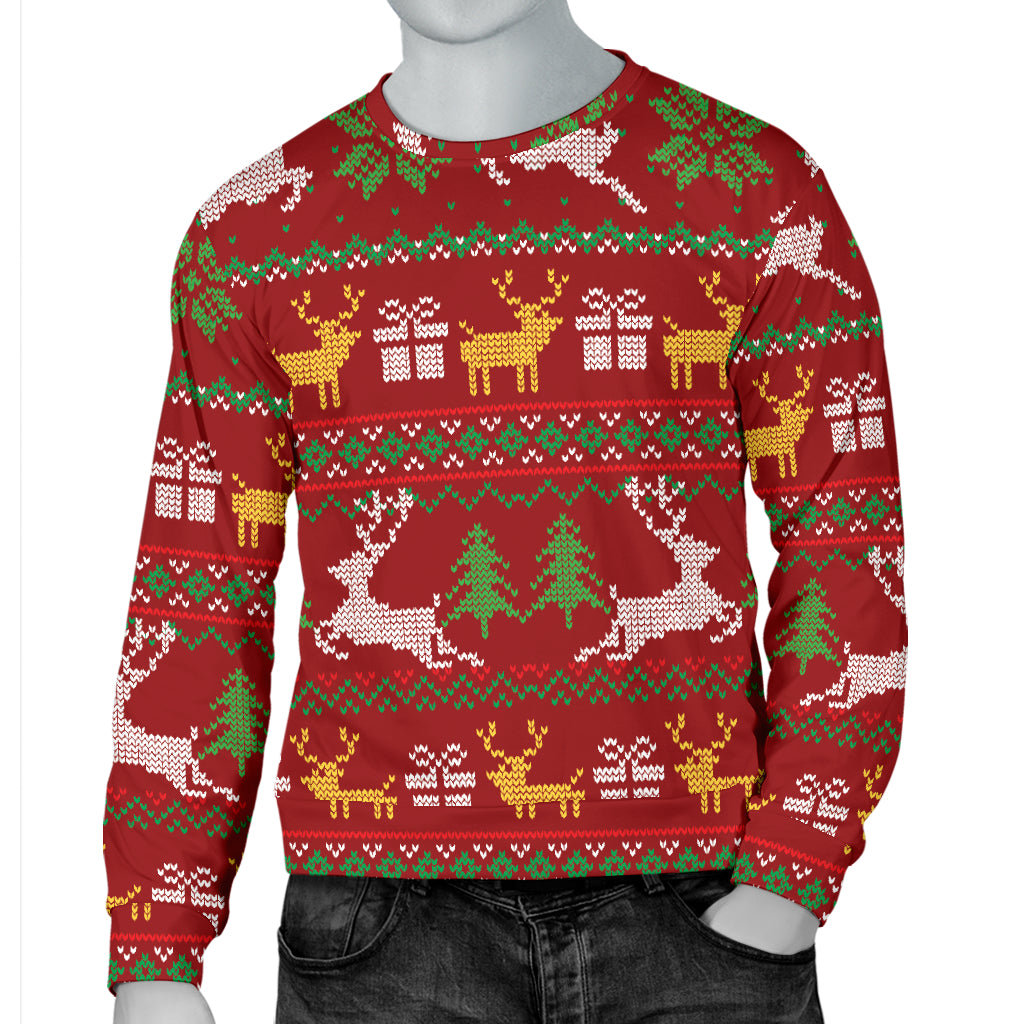 Ugly Christmas Red Yellow Green Men's Sweater