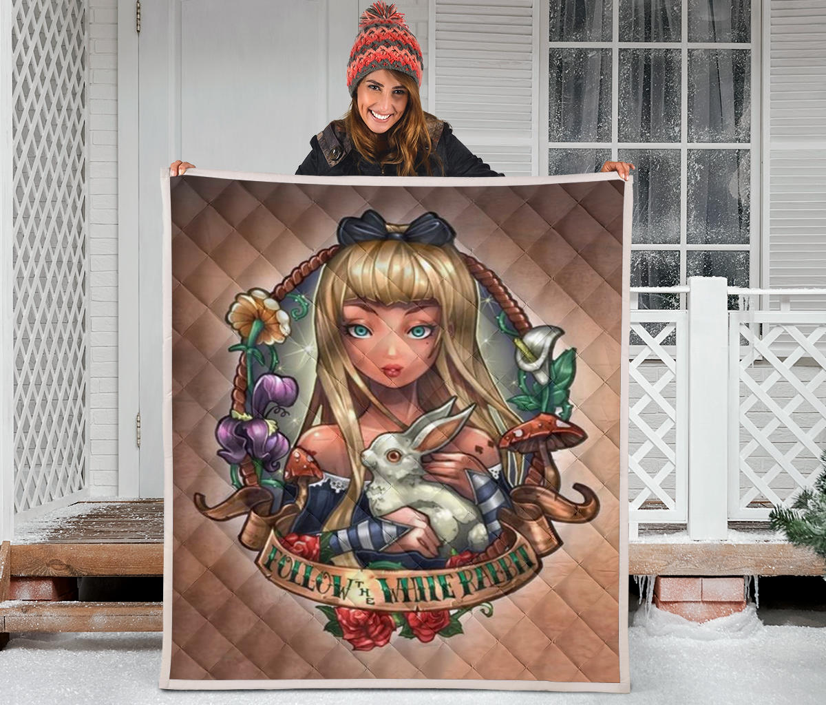 Tattoo Alice In Wonderland Quilt