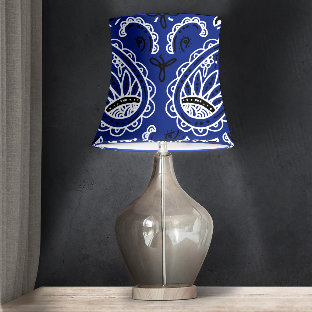 Royal Blue Paisley Drum Lampshade