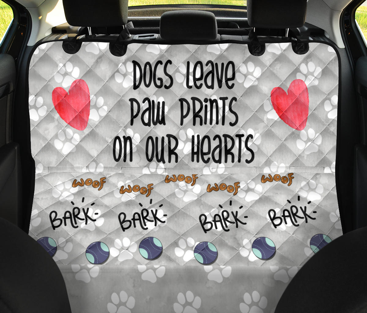 Dogs Leave Paw Prints | Car Seat Protector