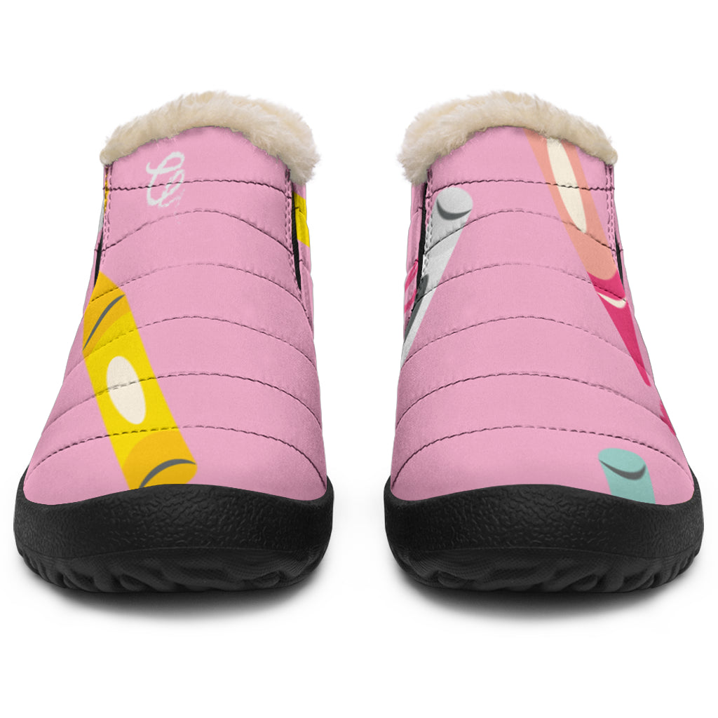 Pink Crayon Winter Trainer Boots