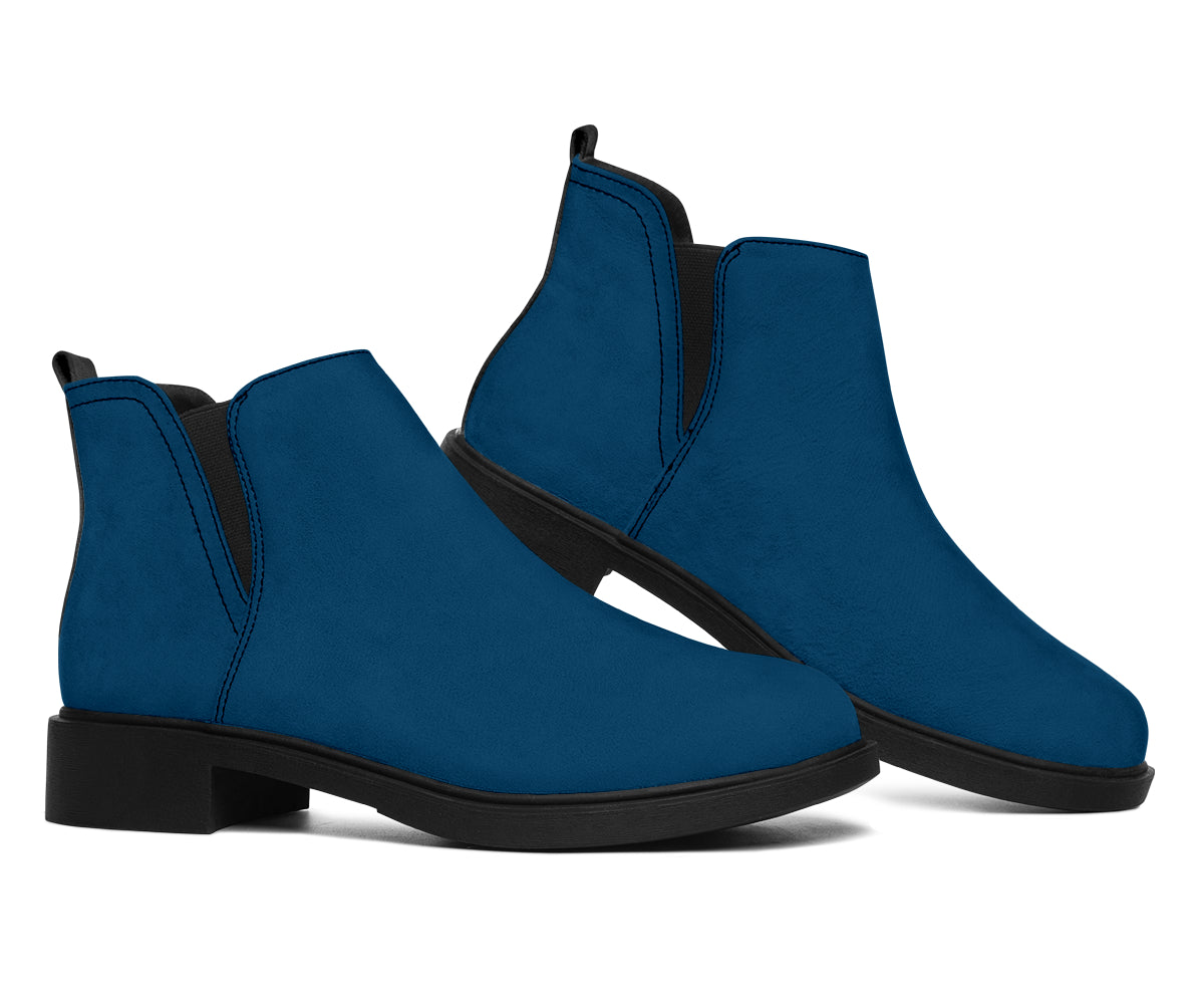 Vegan Blue Fashion Boots