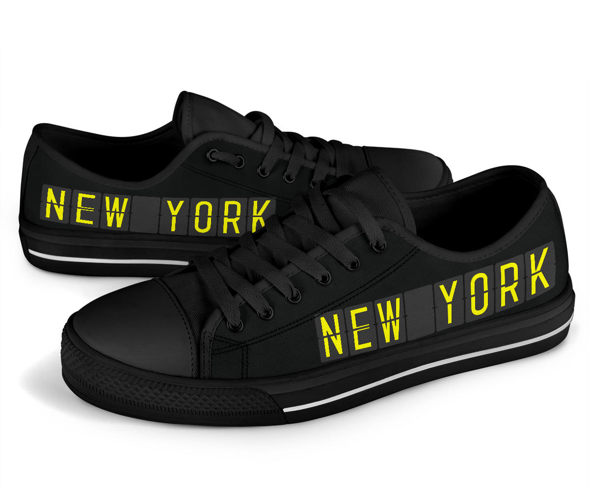 Airport Destinations NEW YORK - Low Top Canvas Shoes