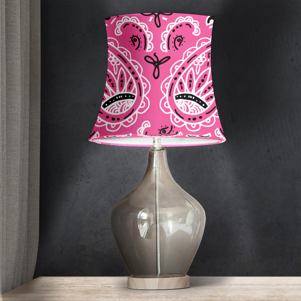 Warm Pink Paisley Drum Lampshade