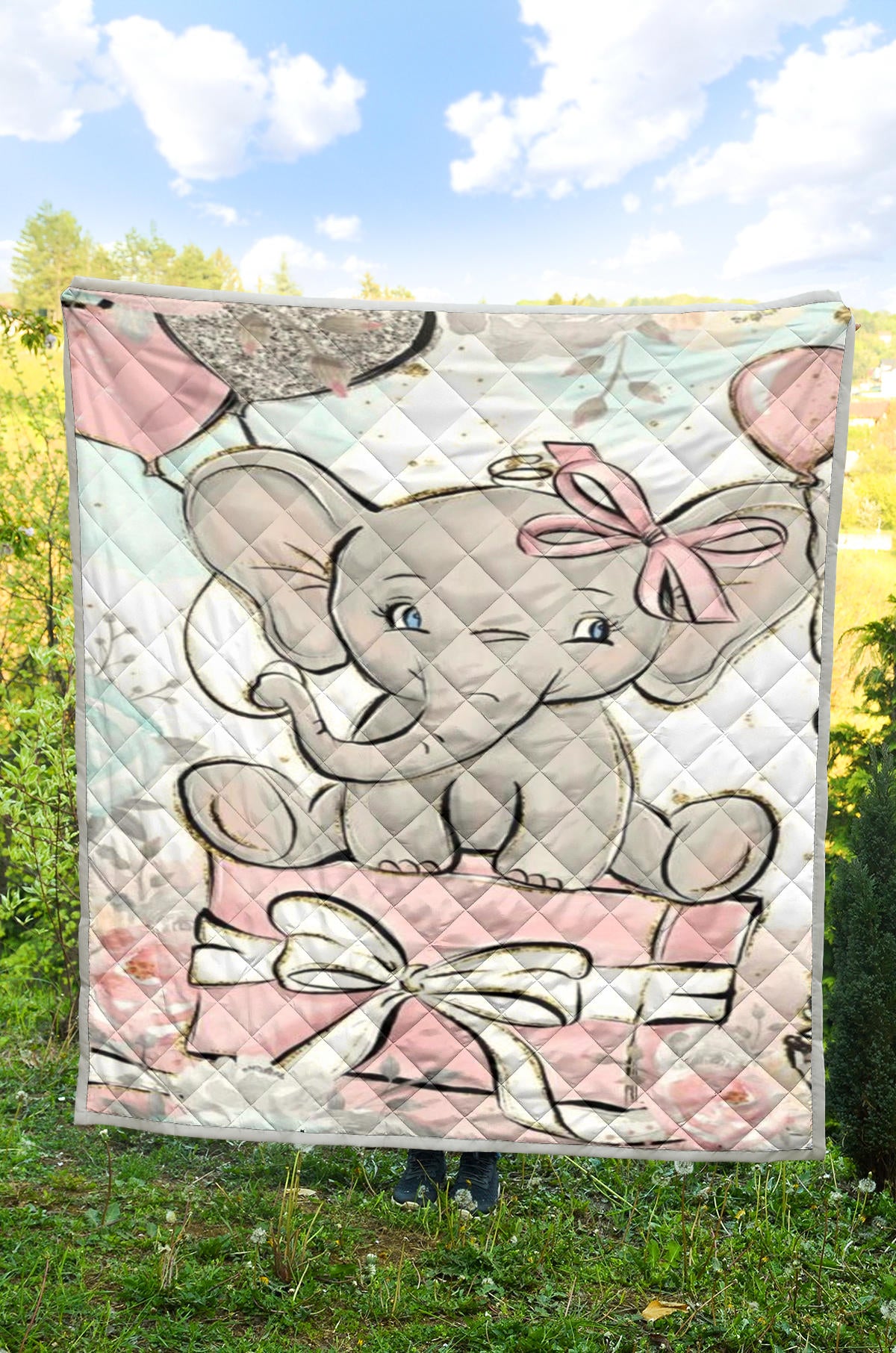 Pink Baby Cot Quilt