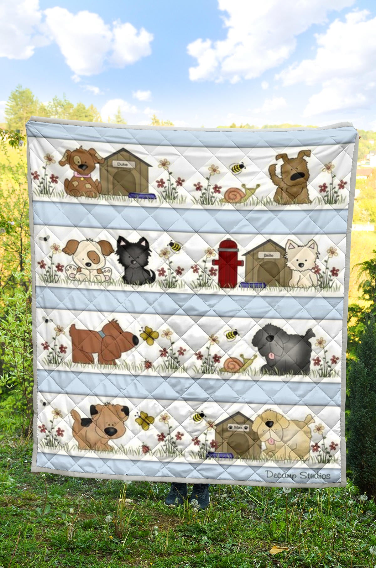 Cute Puppies Baby Cot Quilt