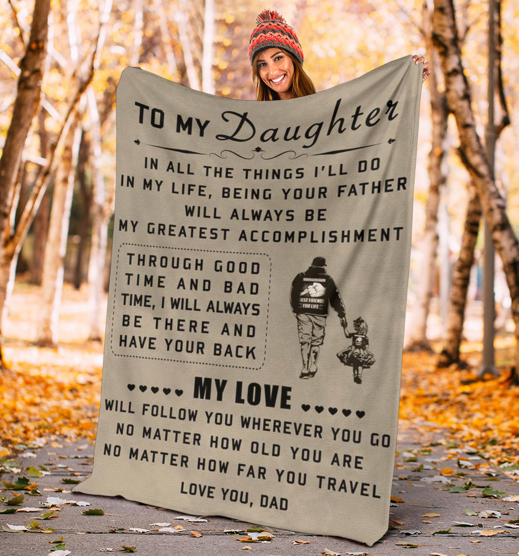 To My Daughter Premium Blanket