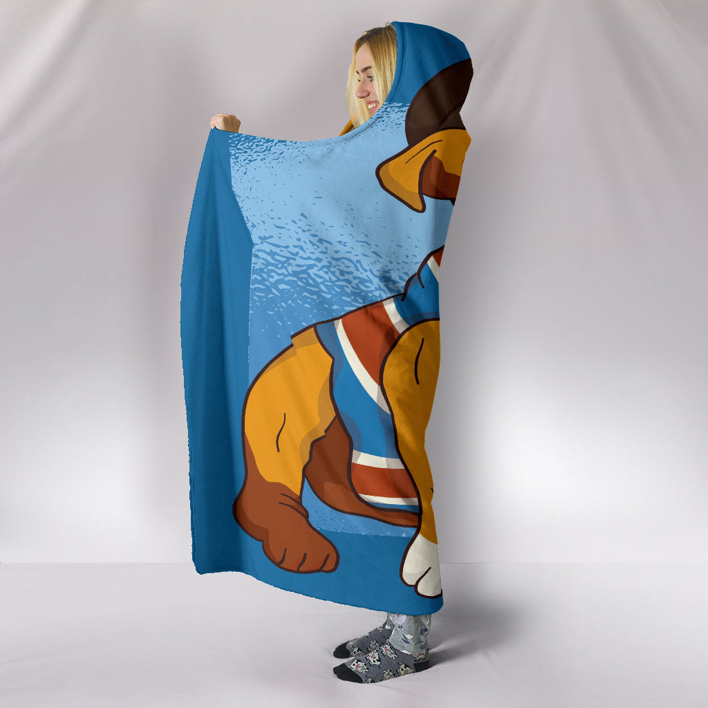 British Bulldog Hooded Blanket