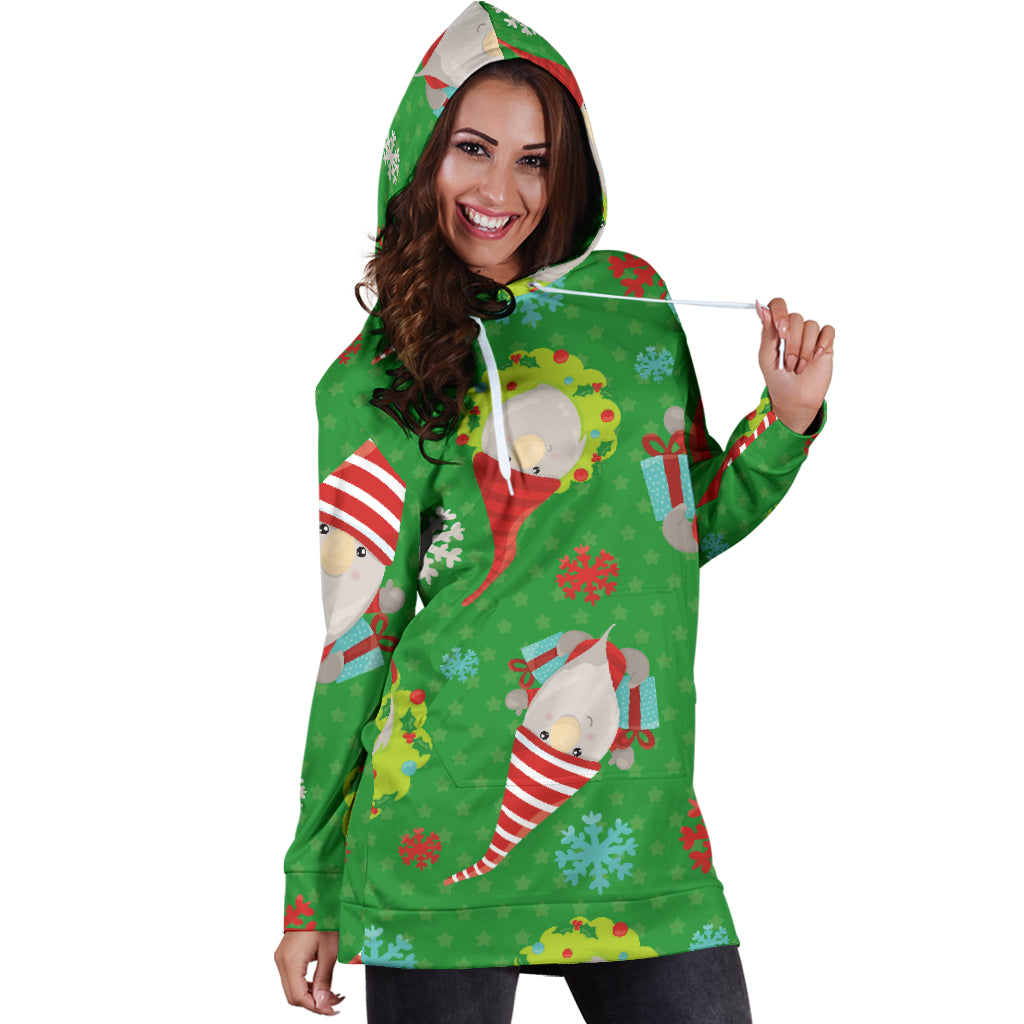 Gnome For Christmas Hoodie Dress