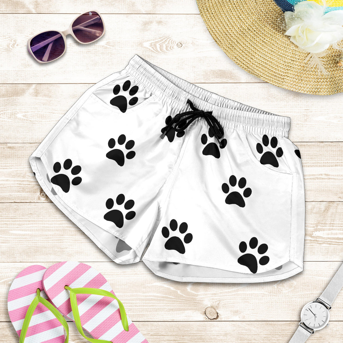 Women's paw prints short