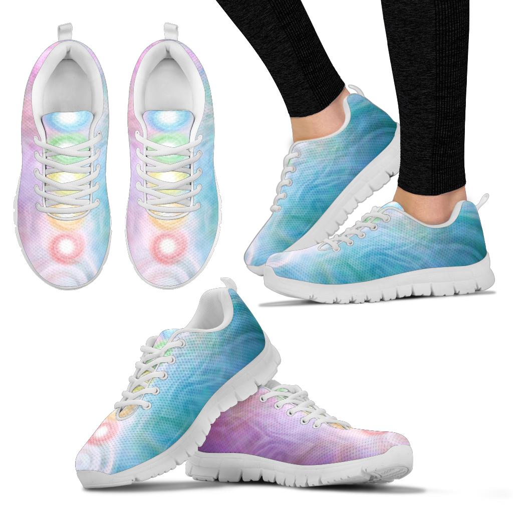 White Rainbow Mandala Unisex Sneaker Shoes