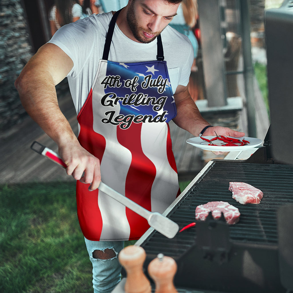 4th of July Grilling Mens Apron