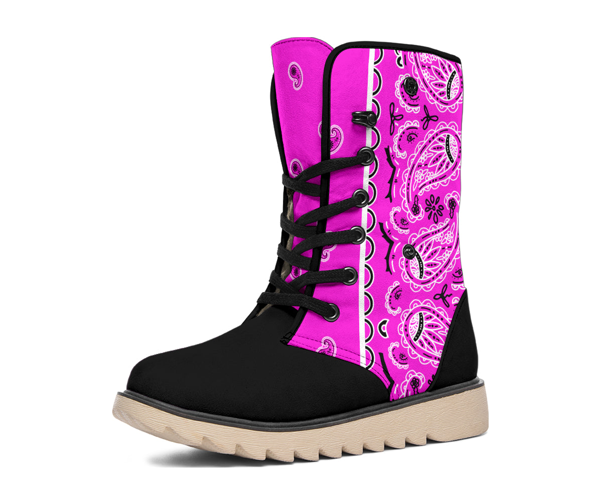 Abruptly Pink Bandana Women's Polar Boots