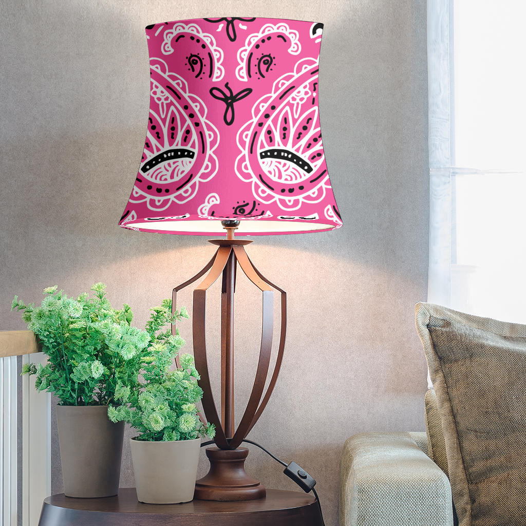 Warm Pink Paisley Drum Lampshade