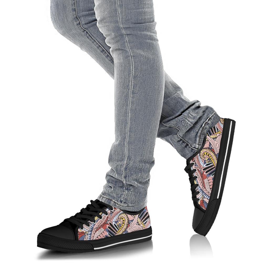 Funky Patterns (Pink) - Low Top Canvas Shoes
