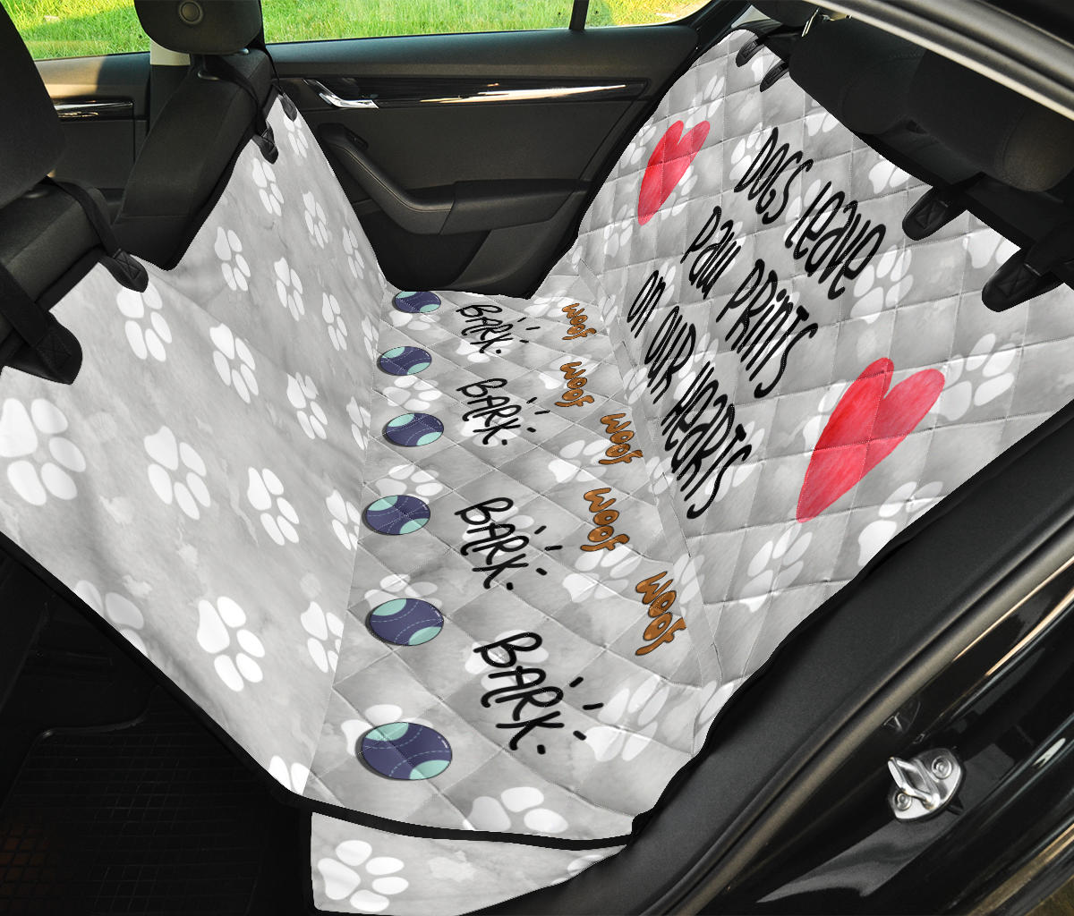 Dogs Leave Paw Prints | Car Seat Protector