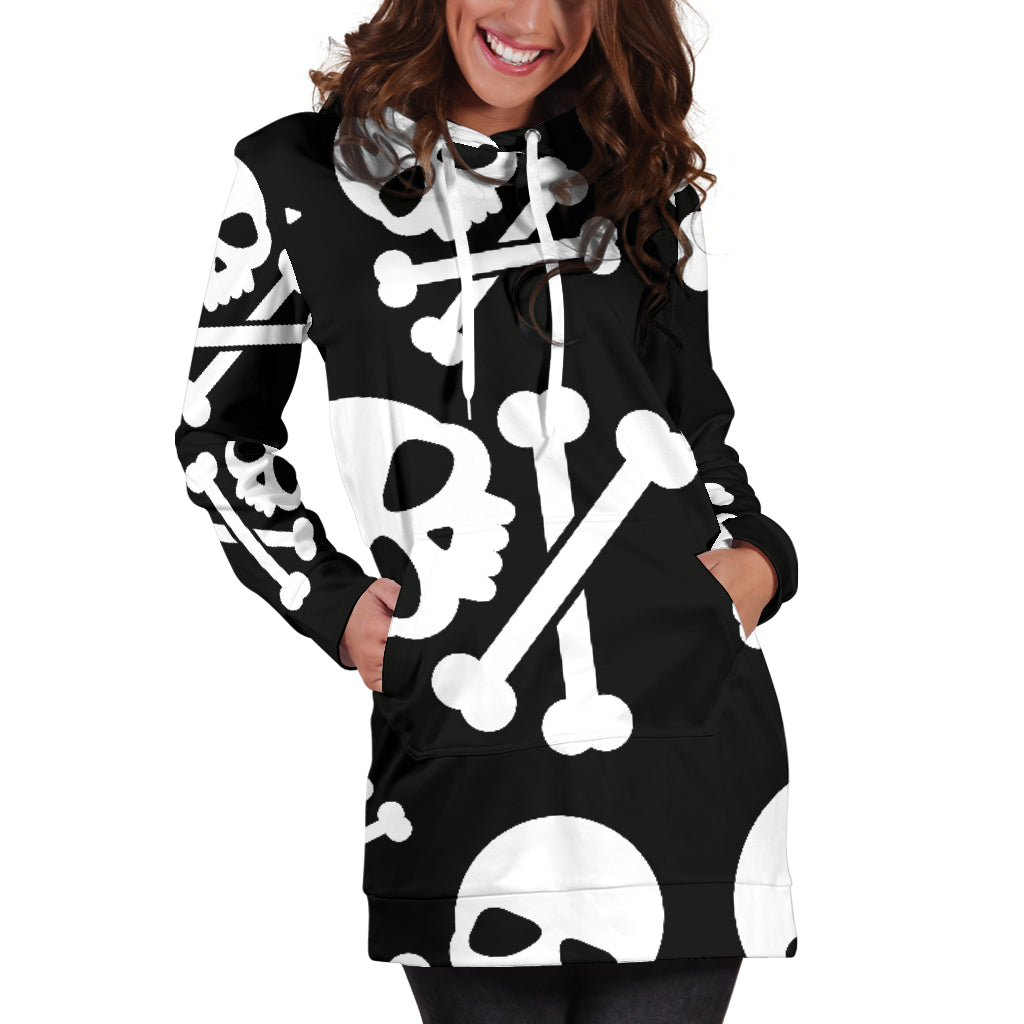 Skull & Crossbones Women's Hoodie Dress