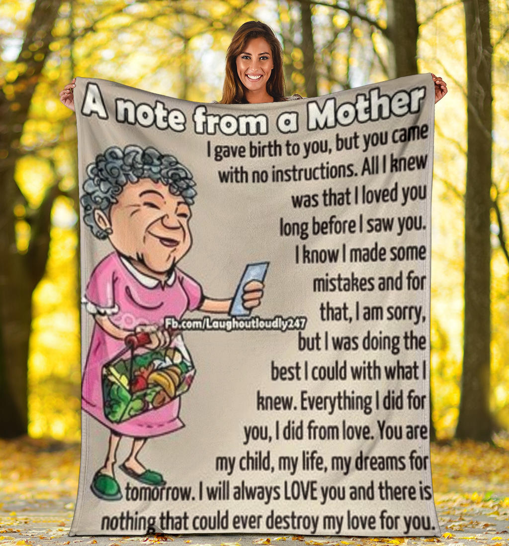 A Note From A Mother Premium Blanket