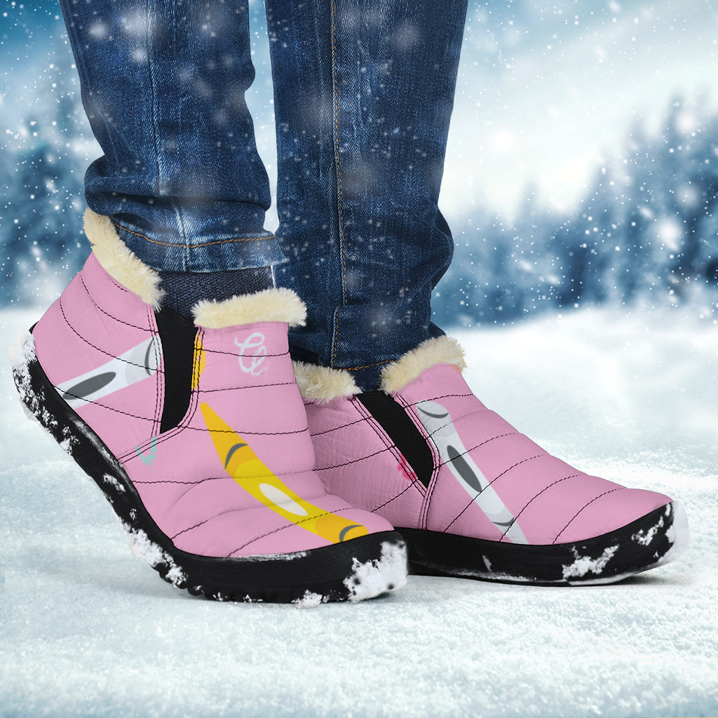 Pink Crayon Winter Trainer Boots