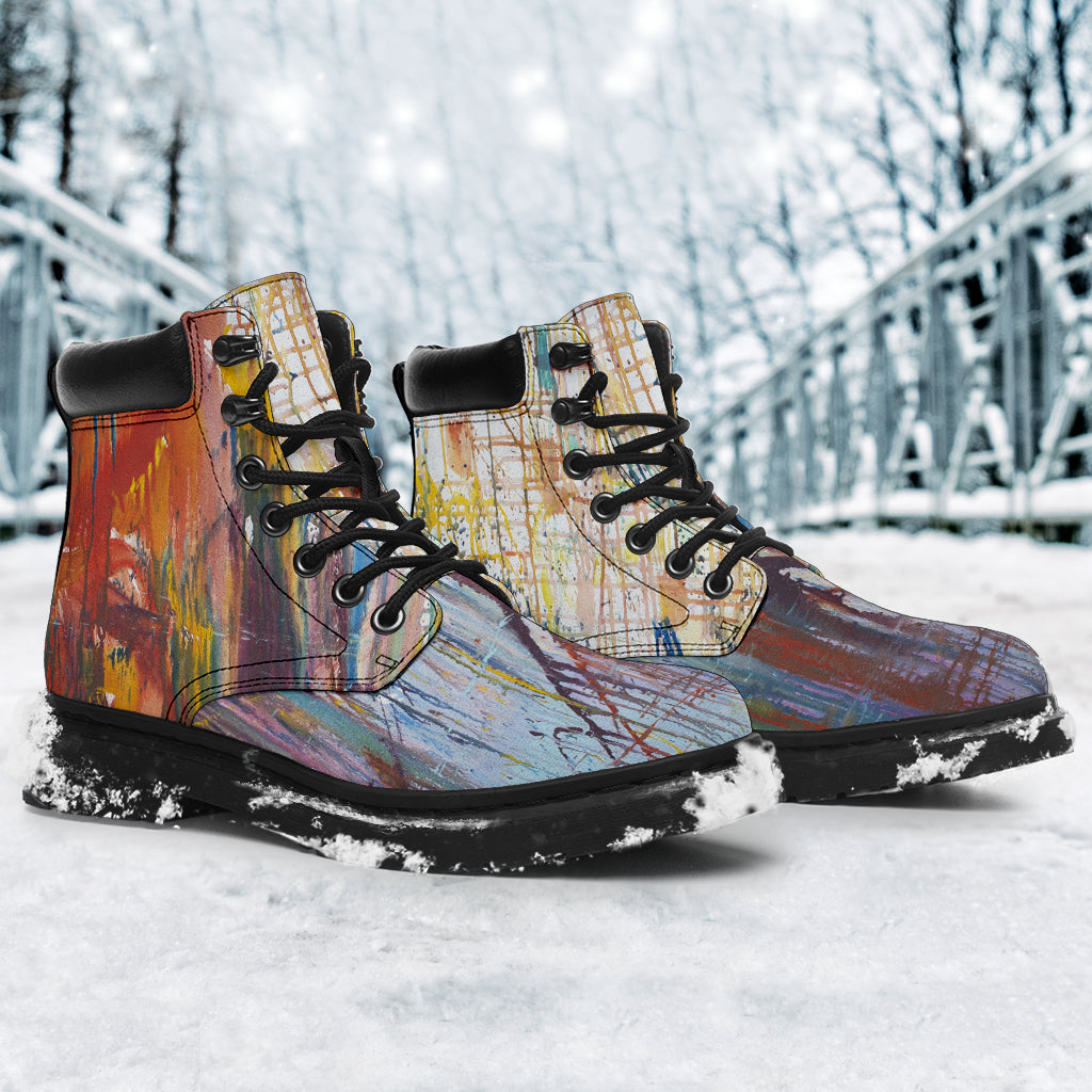 Drizzled All Season Boots from Expressionistic Fine Art Painting