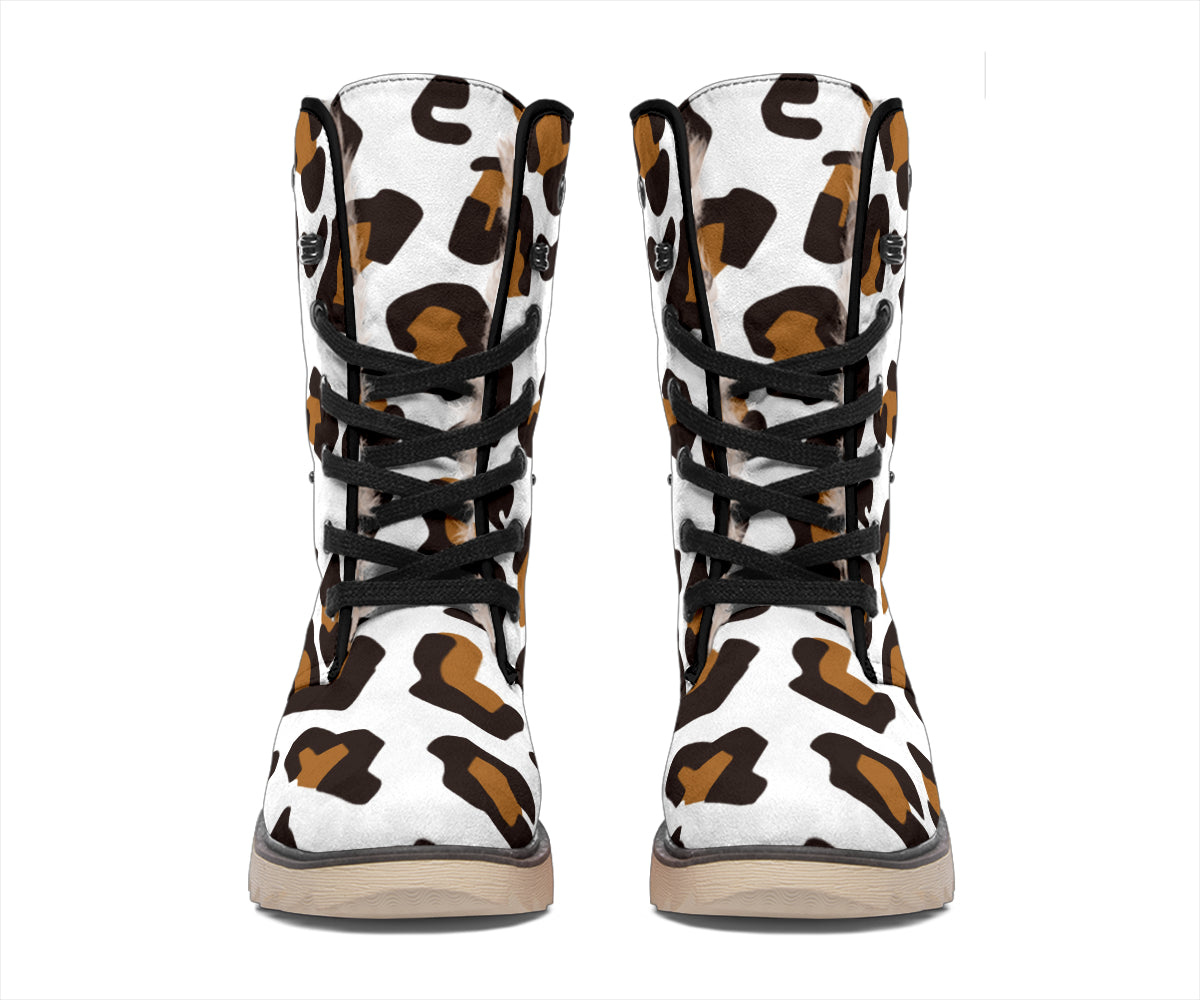 Leopard Print Polar Boots