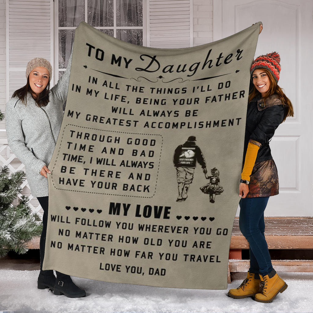To My Daughter Premium Blanket