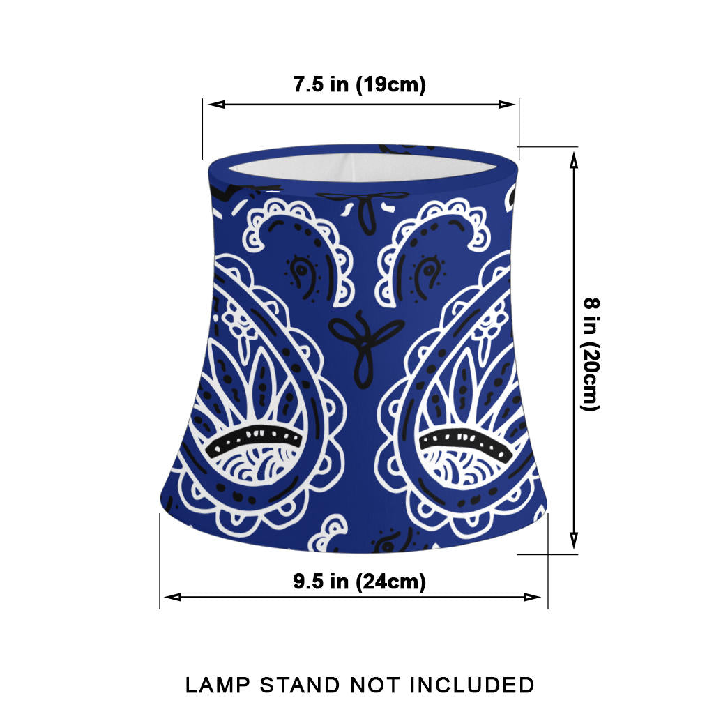 Royal Blue Paisley Drum Lampshade