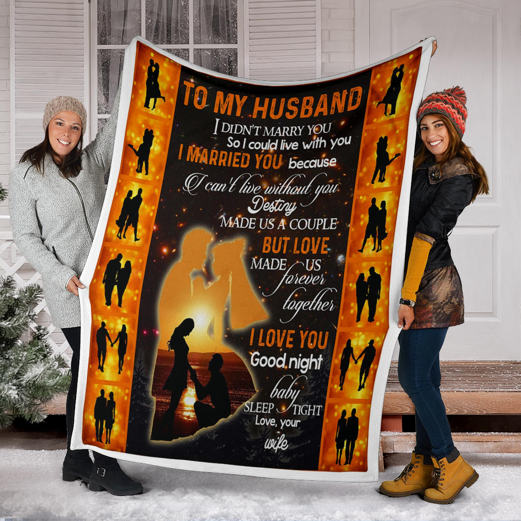 To My Husband Premium Fleece Blanket