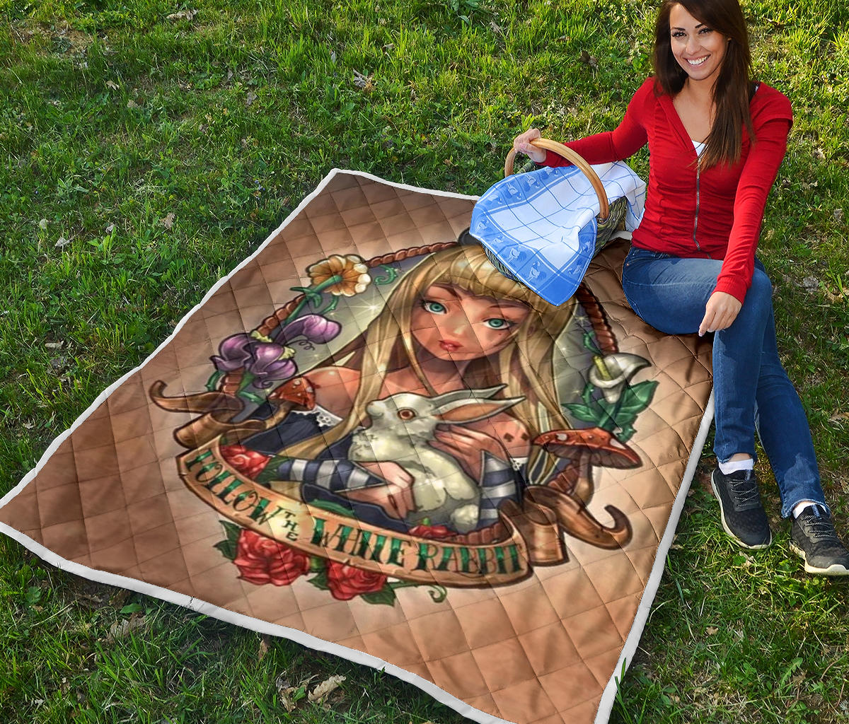 Tattoo Alice In Wonderland Quilt