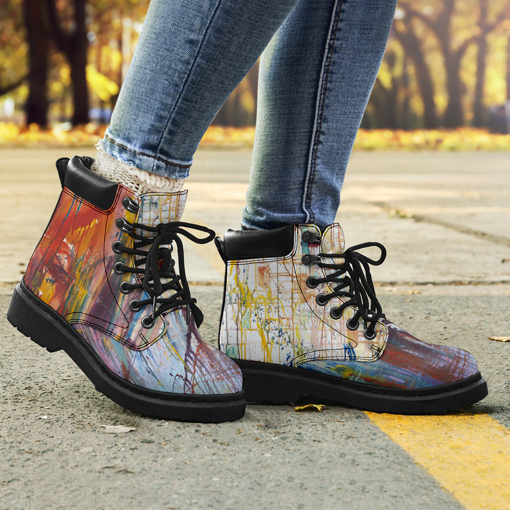 Drizzled All Season Boots from Expressionistic Fine Art Painting