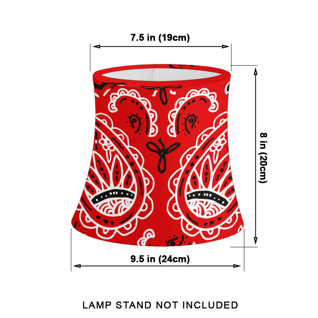 Western Red Paisley Drum Lampshade