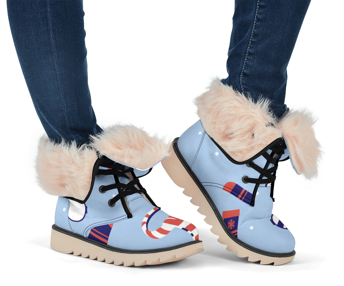Blue Winter Celebration Boots