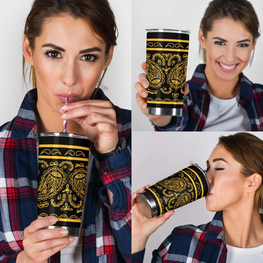 Black Gold Bandana Tumbler