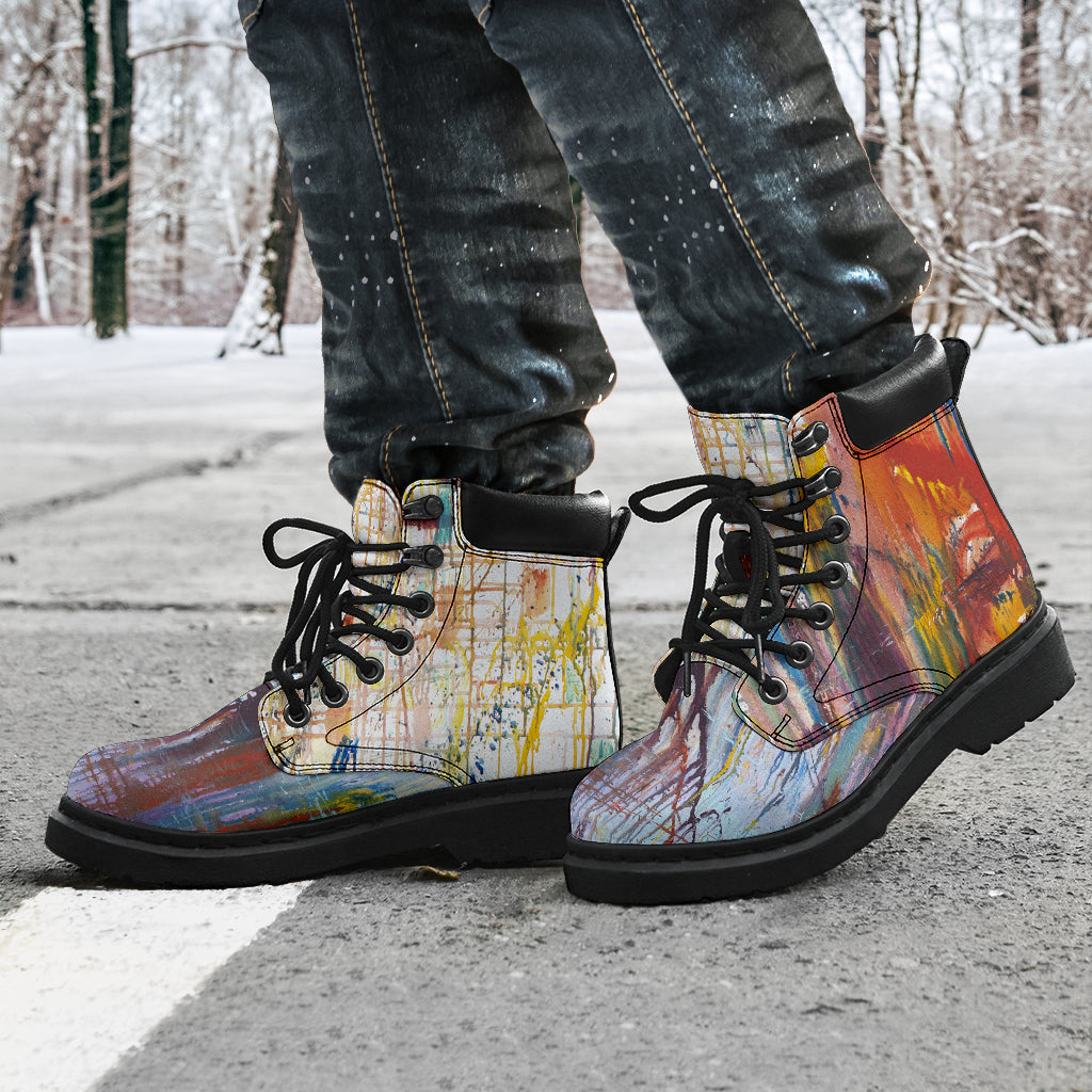 Drizzled All Season Boots from Expressionistic Fine Art Painting