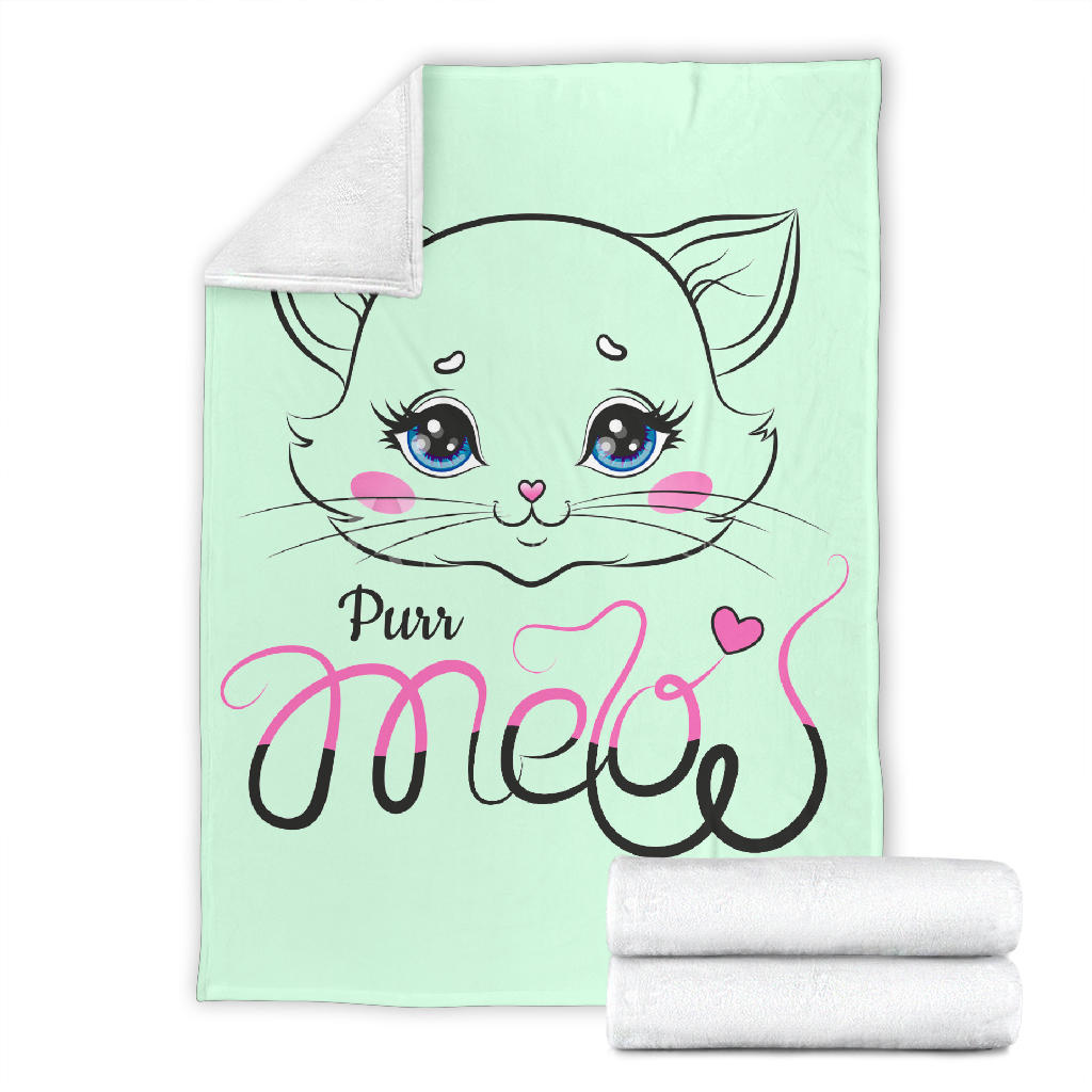 Meow - Coperta in Pile/Verde -