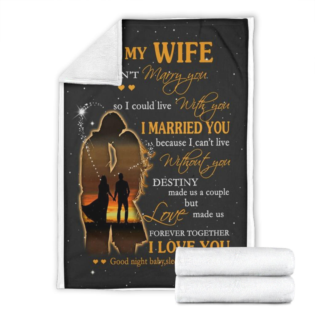 To My Wife Premium Blanket