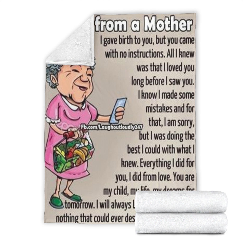 A Note From A Mother Premium Blanket