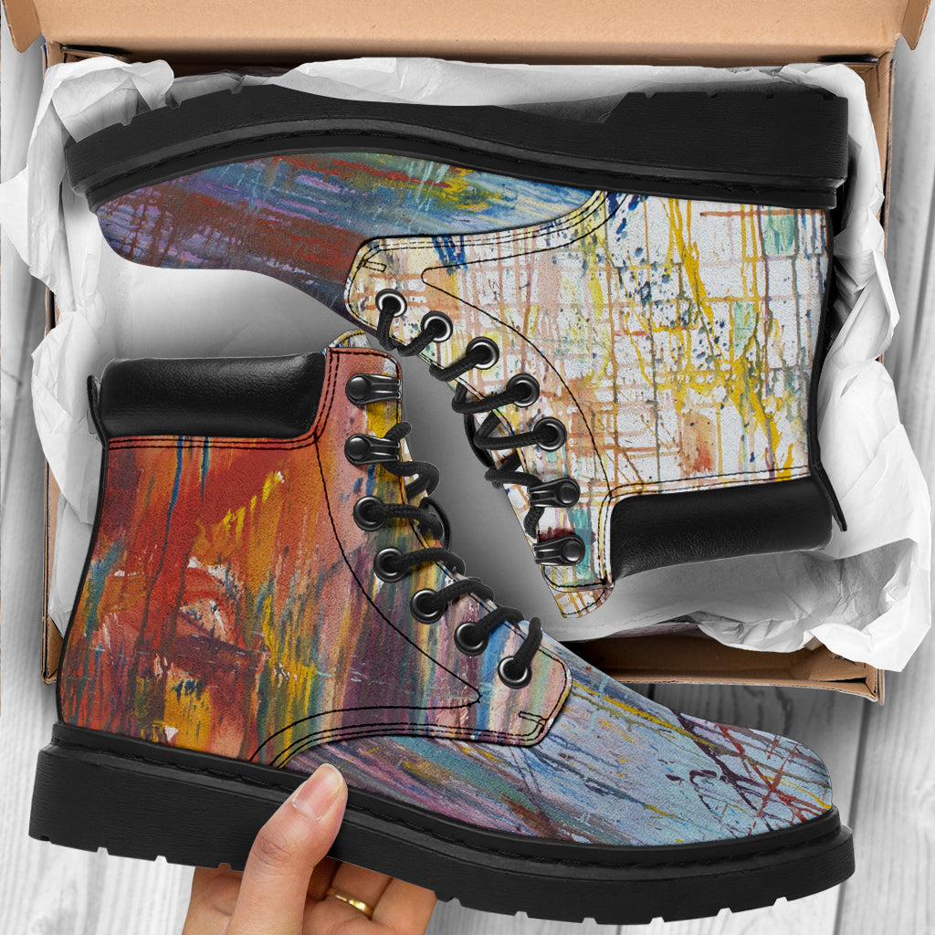 Drizzled All Season Boots from Expressionistic Fine Art Painting