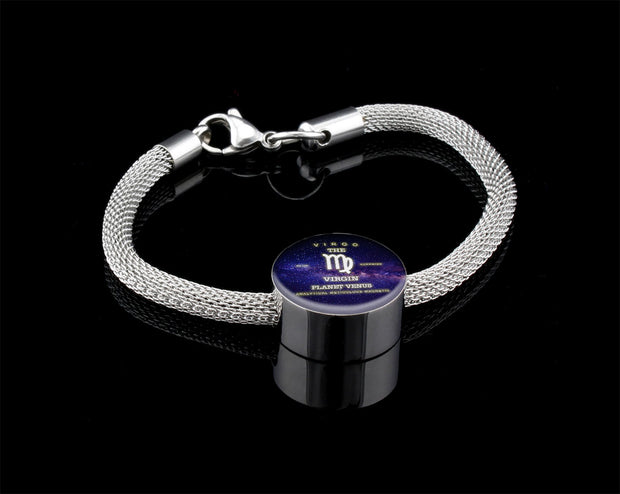 Virgo Zodiac Round Luxury Steel Bracelet