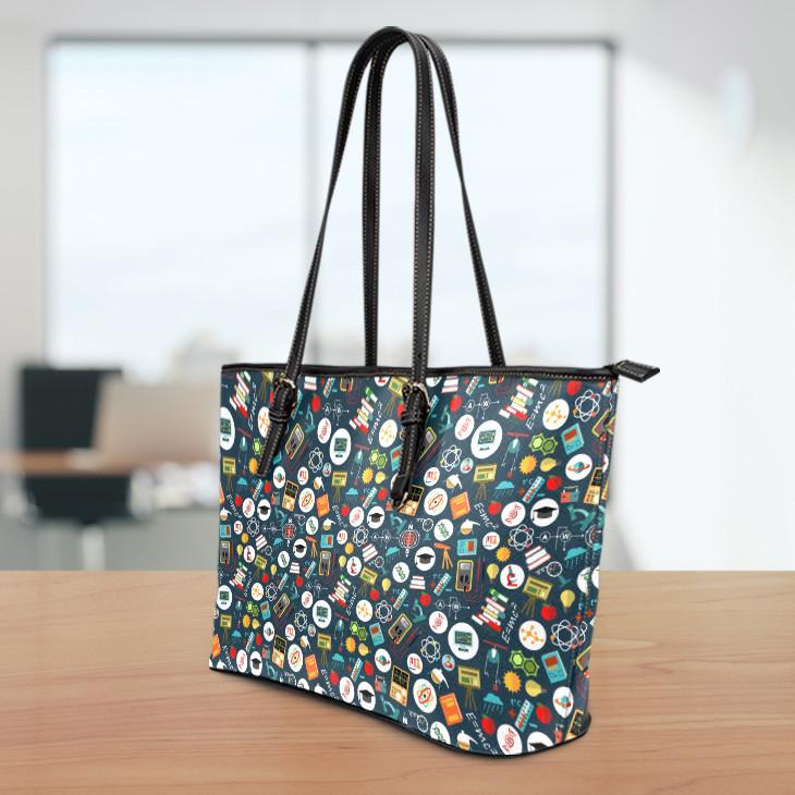 Teacher Small Leather Tote Bag