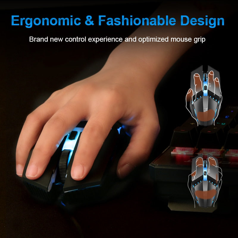 LED Mouses Ergonomic Mouse for Windows Xiaomi Huawei PC Laptop