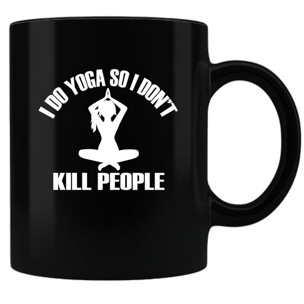 Yoga Coffee Mug - Black Sublimated Only